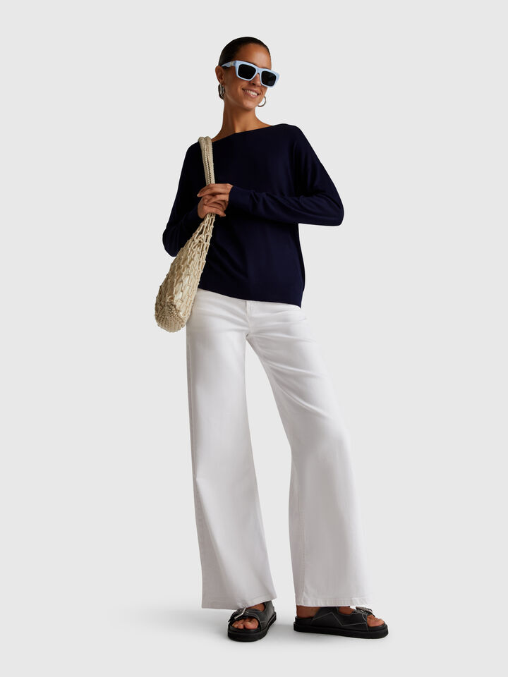 BOAT-NECK SWEAT.L/S Women image number 3